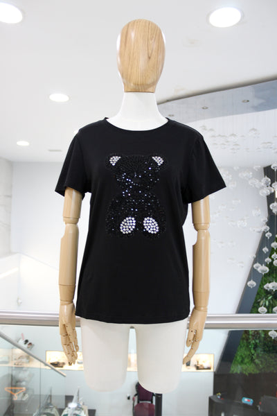 T-shirt negra oso