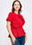 Blusa roja flores