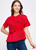 Blusa roja flores