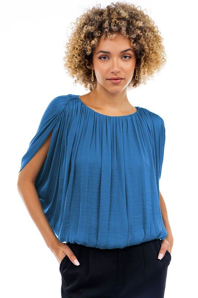 Blusa globo azul