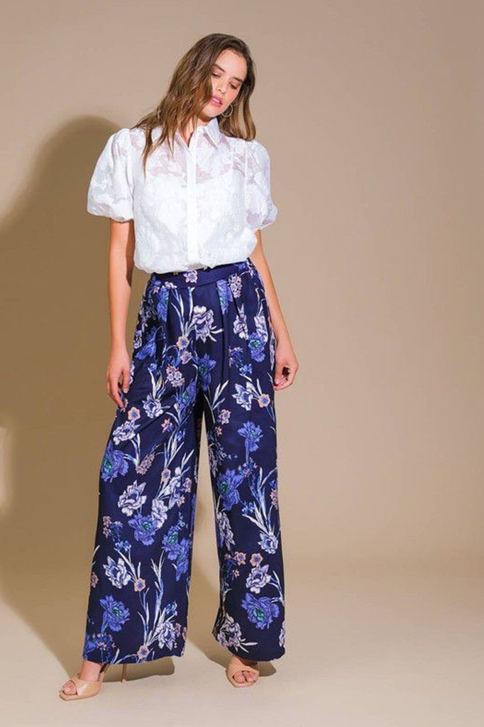 Pantalón floral 50/30%