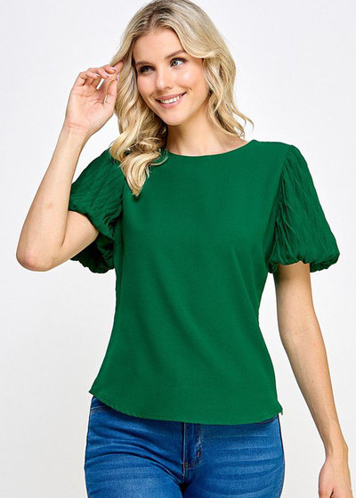 Blusa verde manga