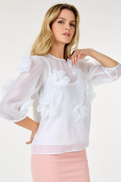 Blusa flores 3D