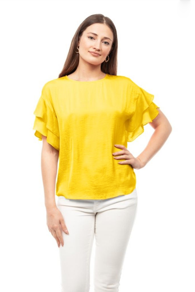 Blusa mangas amarilla