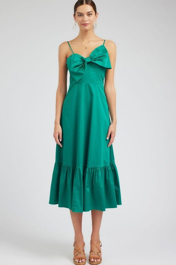 Vestido moño verde