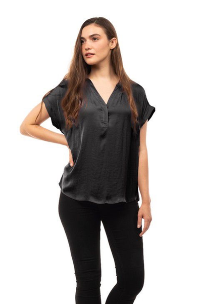 Blusa fluida negra