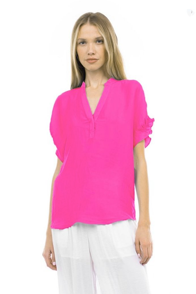 Blusa holgada fucsia