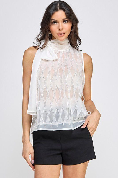 Blusa blanca transparencia