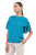 Blusa azul volantes