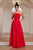 Vestido strapless rojo