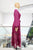 Vestido guipur magenta