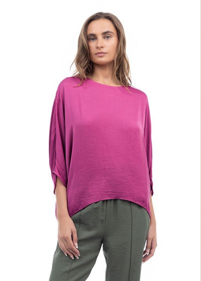 Blusa magenta 3/4 50/30%