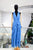 Vestido azul escarolas