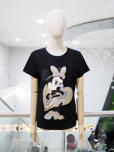 T-shirt negra Minnie