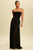 Vestido strapless negro