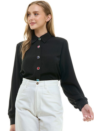 Blusa satín negro 30/15%