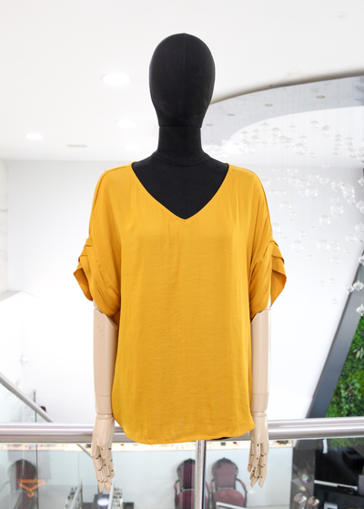 Blusa mostaza manga 50/30%