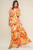 Vestido naranja floral