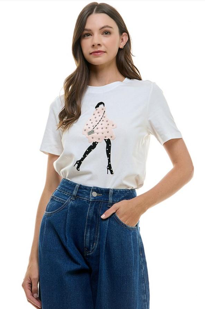 T-shirt blanca doll