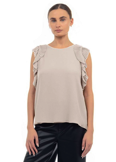 Blusa gasa beige