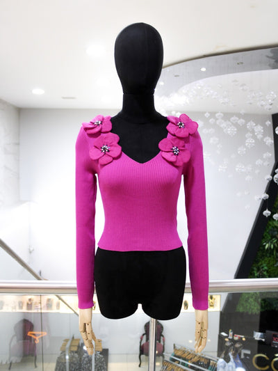 Blusa punto magenta