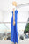 Vestido strapless azul