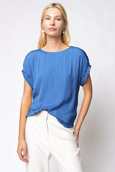 Blusa fluida azul