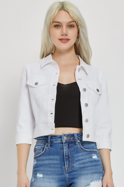 Jacket crop Blanca