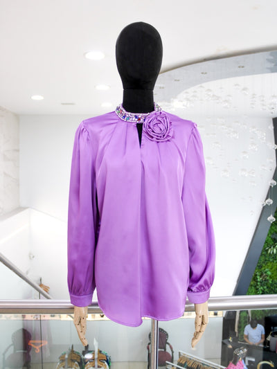 Blusa morada pedrería