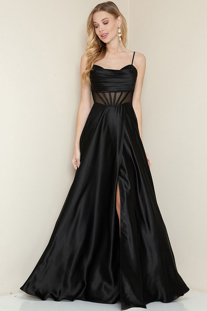 Vestido transparencia negro