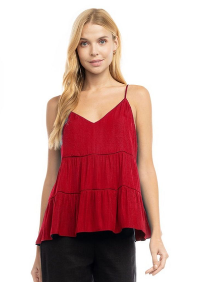 Blusa tirantes roja 30/15%