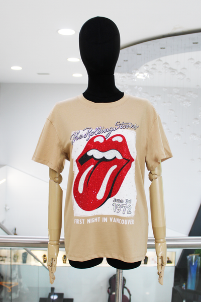 Playera rolling stone beige