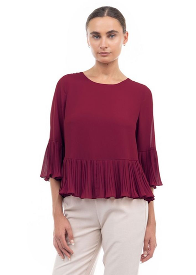 Blusa gasa vino