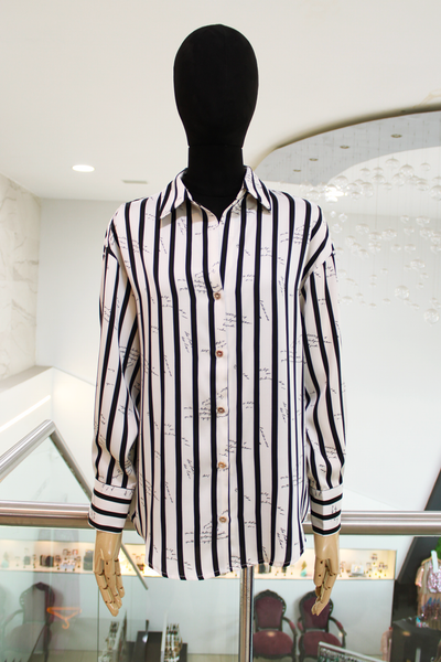 Camisa rayas B y N 30/15%