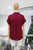 Blusa camisera burgundy