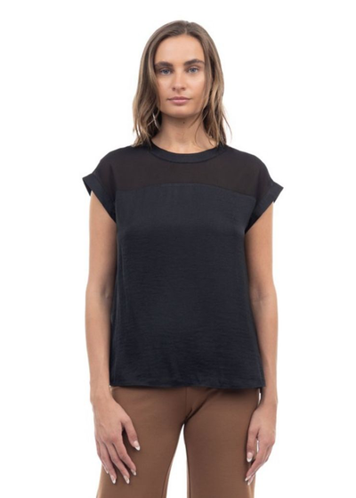 Blusa fluida negra