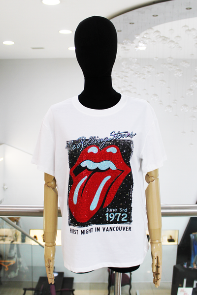 Playera Rolling Stones blanca