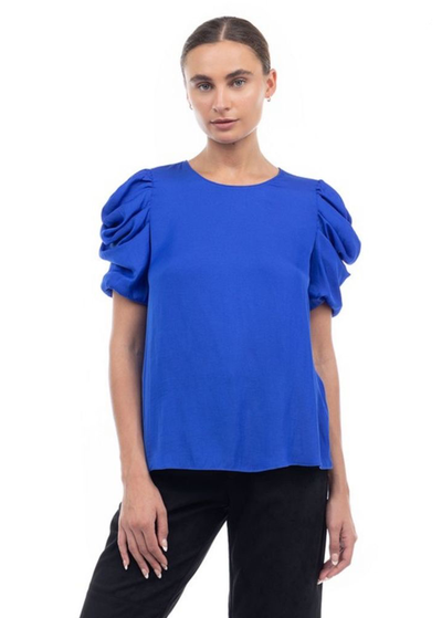 Blusa azul manga 30/15%