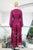 Vestido guipur magenta