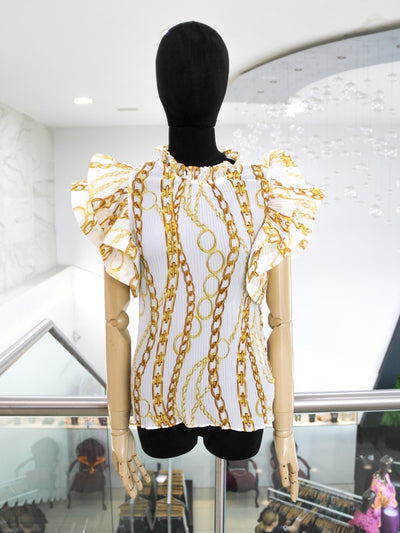 Blusa blanca cadenas