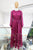 Vestido guipur magenta