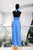 Vestido azul escarolas