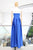 Vestido strapless azul