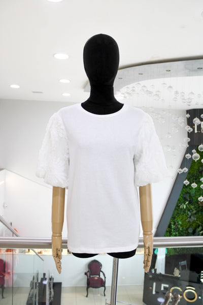 Blusa blanca manga