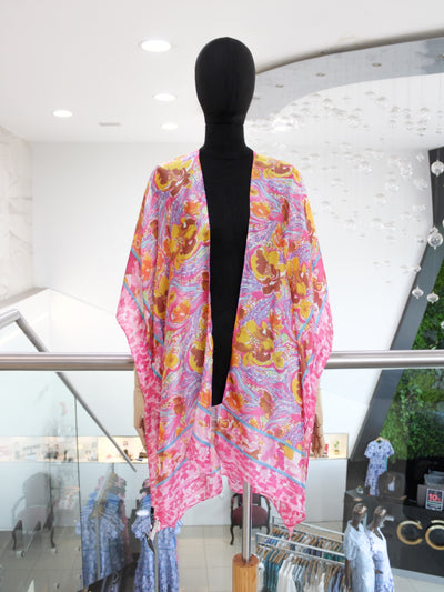 Kimono rosa y naranja