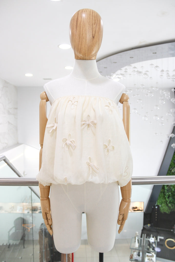 Blusa globo beige