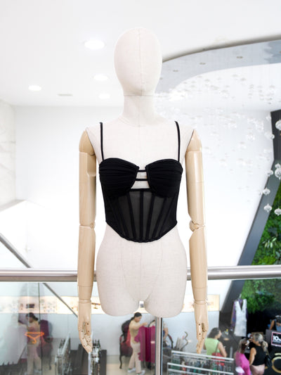 Corset transparencia negro