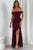 Vestido vino off shoulders