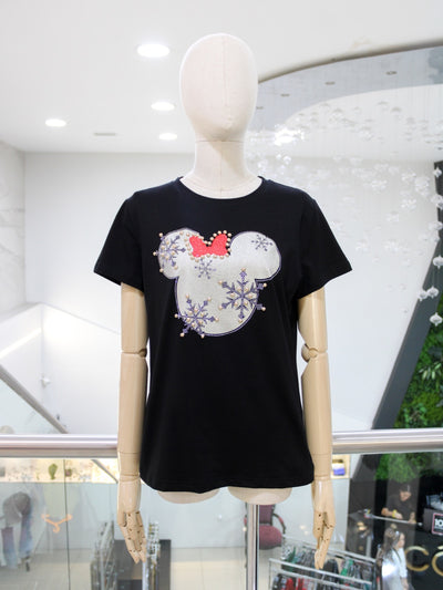 T-shirt negra mickey