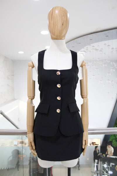 Jumpsuit chaleco negro